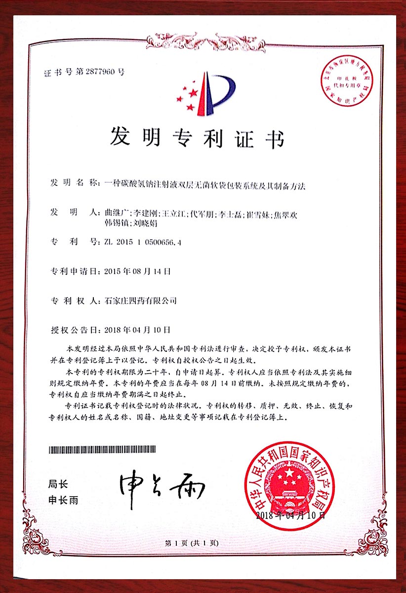 一種碳酸氫鈉注射液雙層無(wú)菌軟袋包裝系統(tǒng)及其制備方法